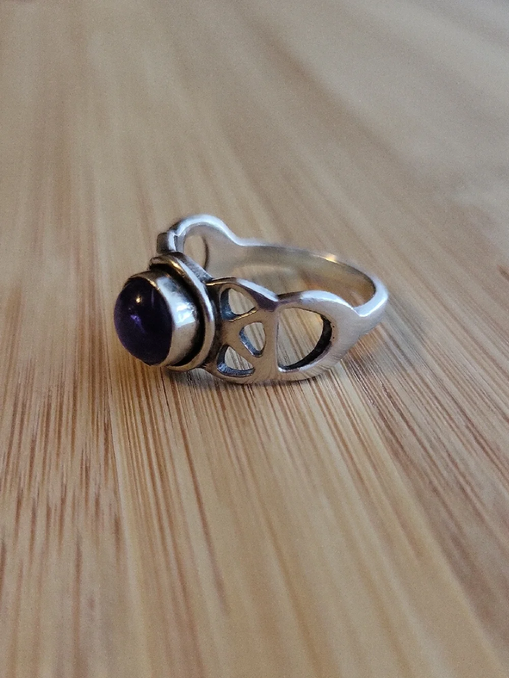 Sterling Amethyst Cabochon 
